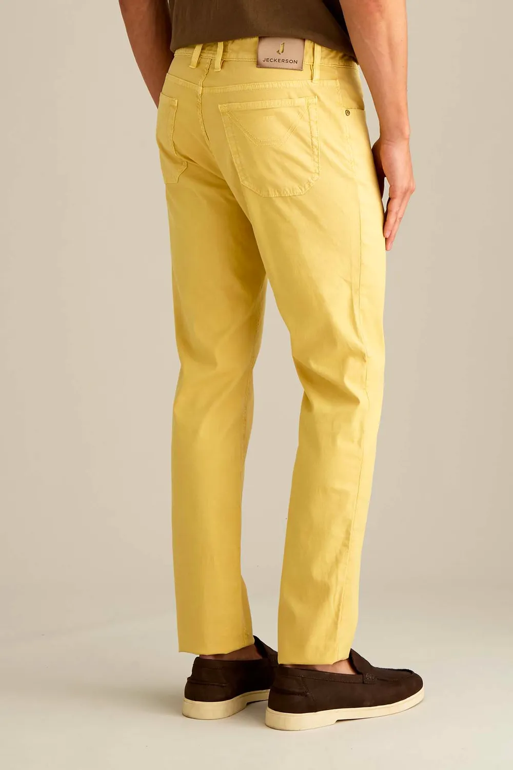 Jeckerson Jordan Slim Fit Herrenhose gelb pigmentgefärbt