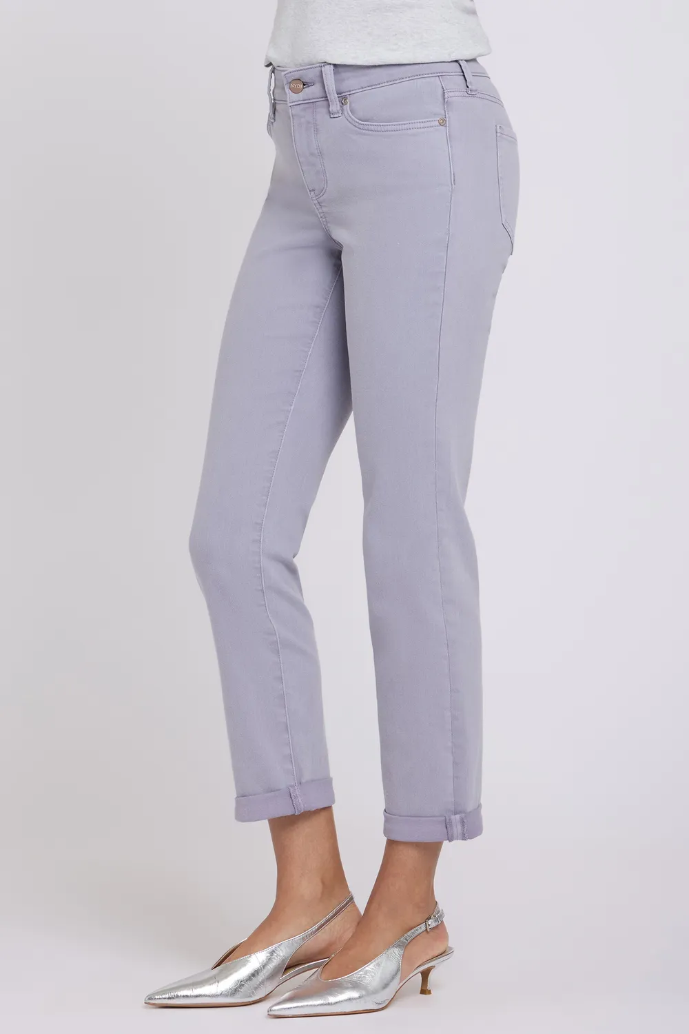 NYDJ Sheri Slim Straight Ankle Jeans Lavendel