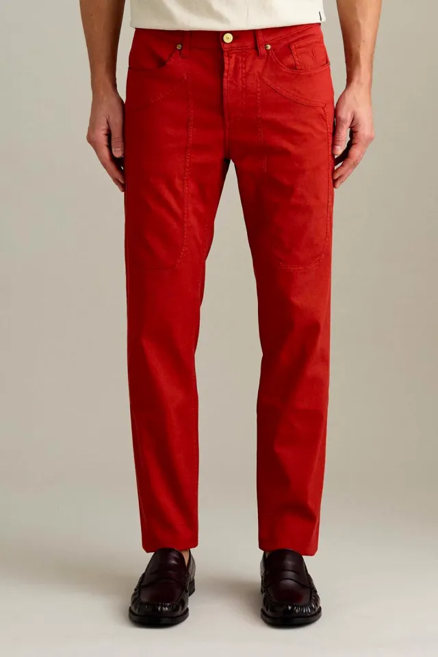 Jeckerson John Slim Fit Hose dunkelorange Stretch