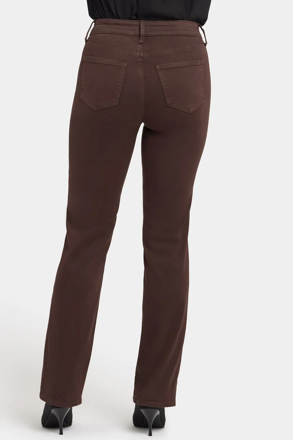 NYDJ Marilyn Straight Petite Jeans Bitter Chocolate