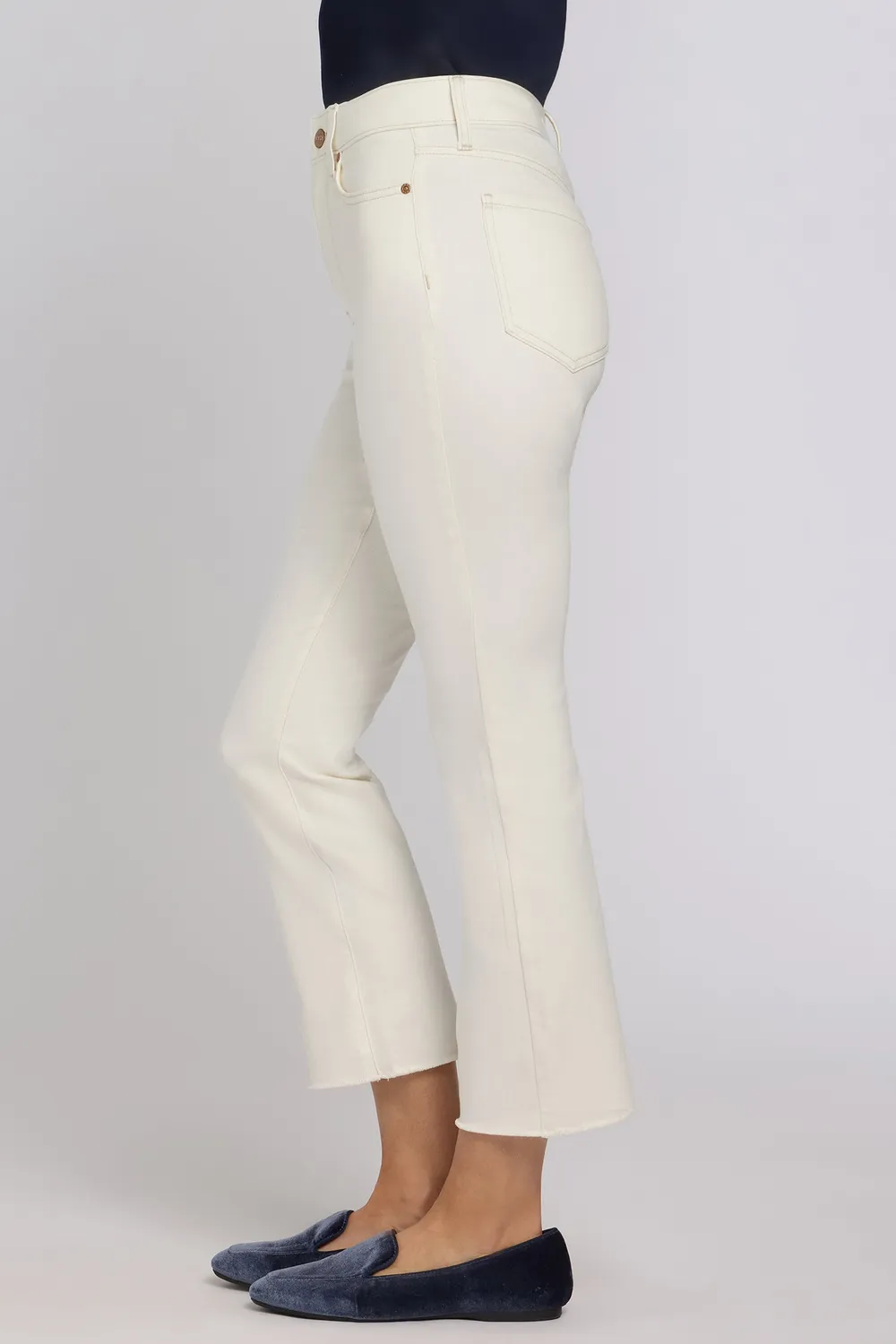 NYDJ Billie Petite Mini-Bootcut Jeans Vintage White