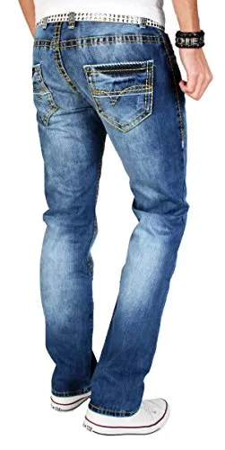 Alessandro Salvarini AS010 Designer Jeans Herren Blau