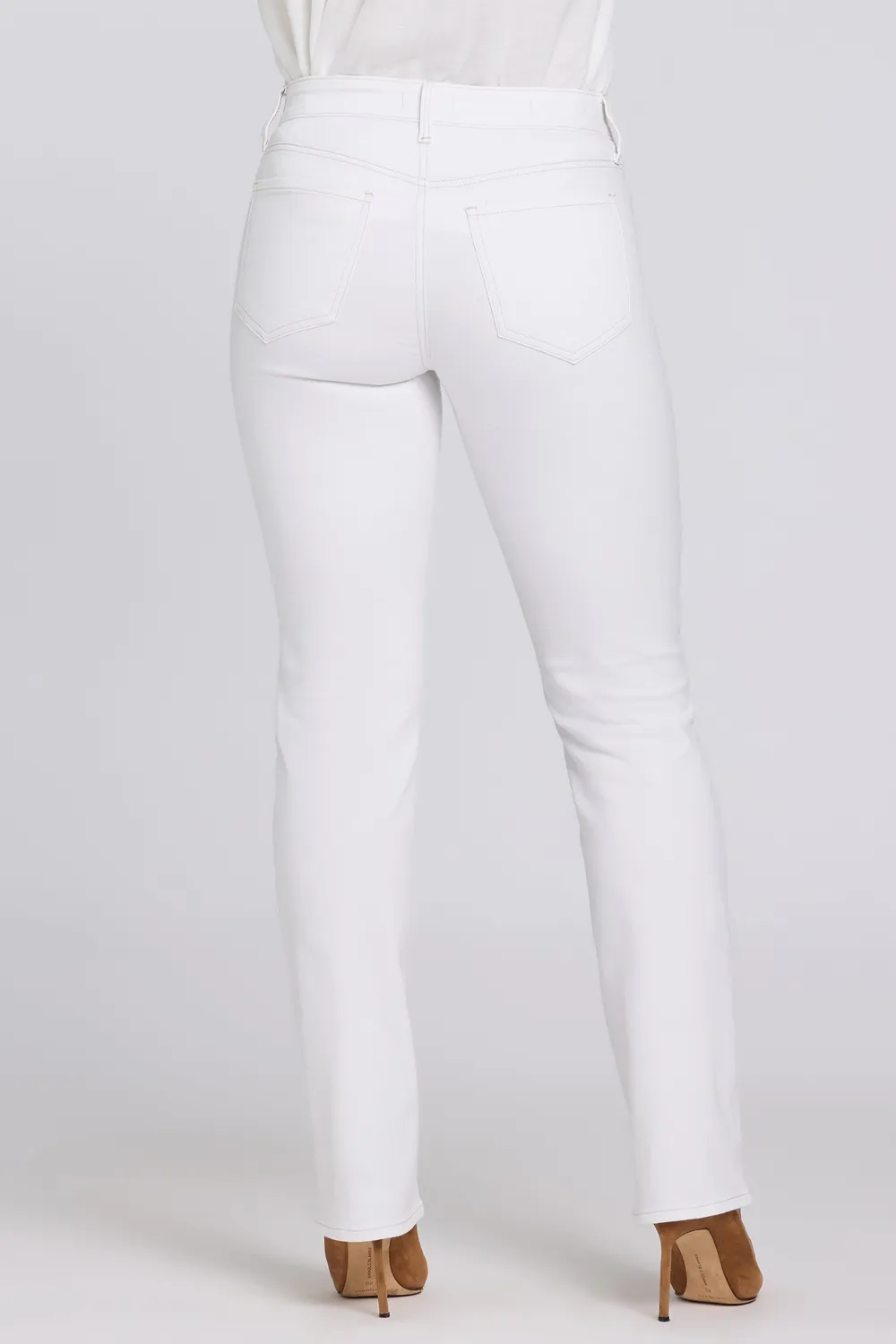 NYDJ Marilyn Straight Jeans Optic White Tall Weiß