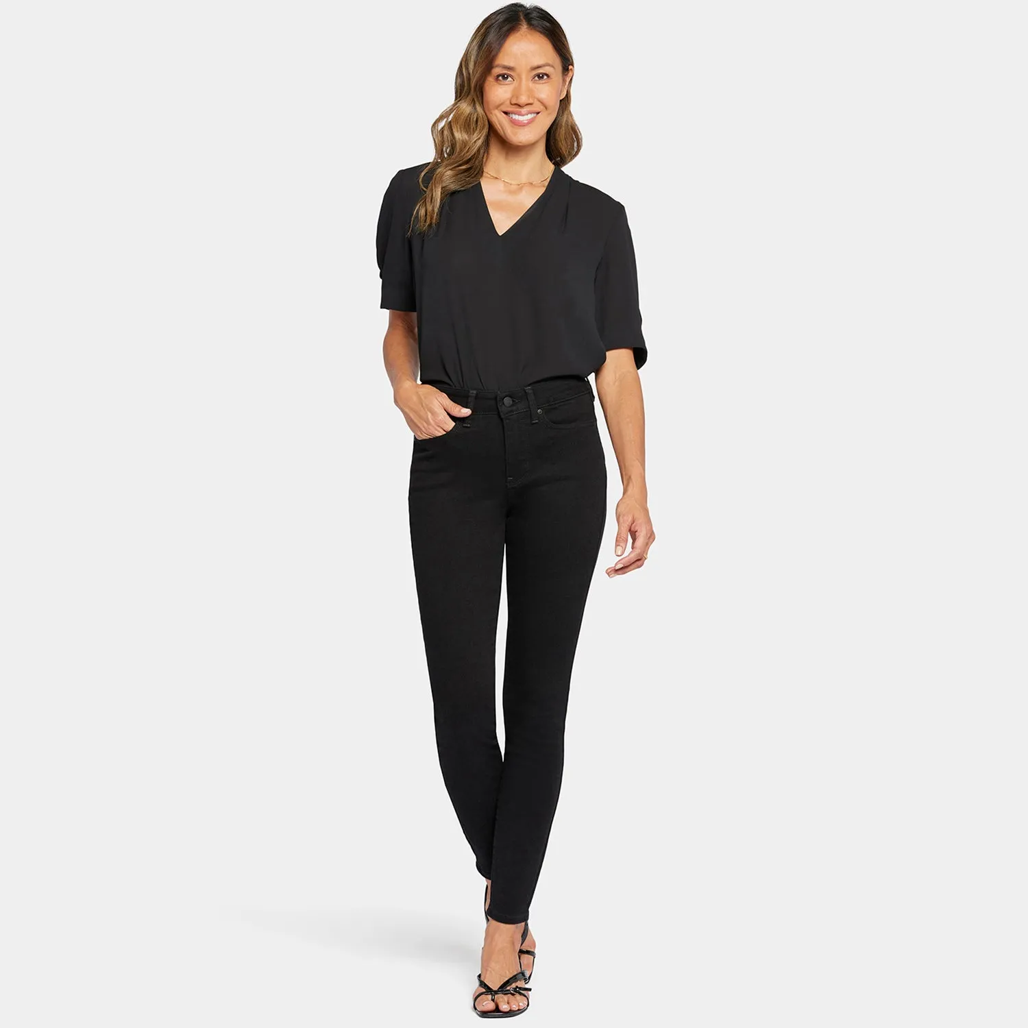 NYDJ Ami Skinny Skinny-Jeans Schwarz