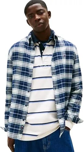 Tommy Jeans TJM Flanellhemd Karo Herren L DM0DM22839