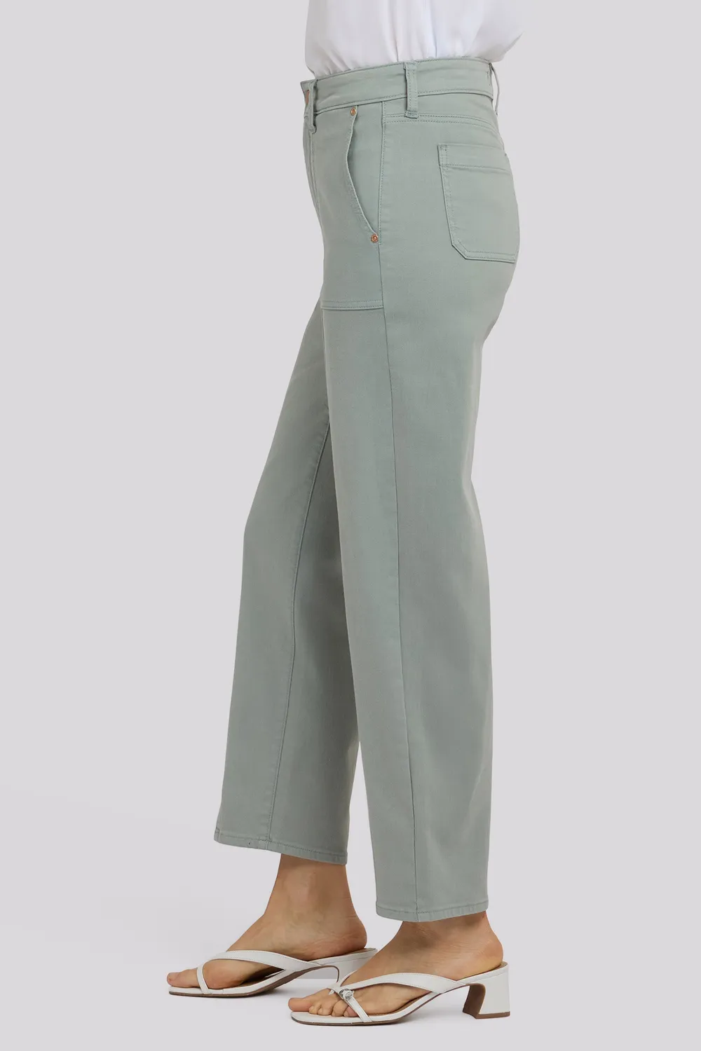 NYDJ Kasey Stovepipe Ankle Jeans Mistletoe Grün