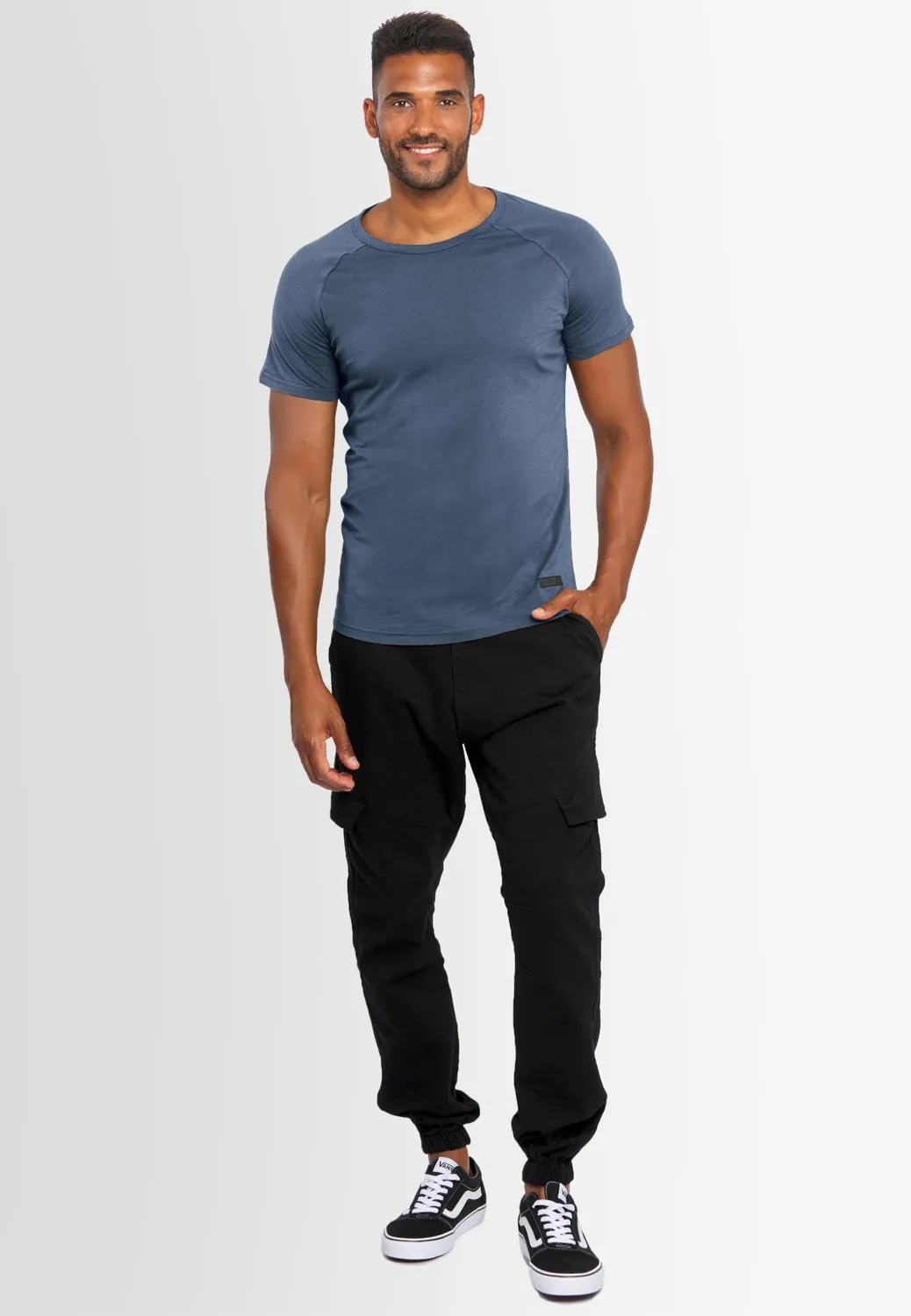 Alessandro Salvarini AS-076 T-Shirt Navy Baumwolle