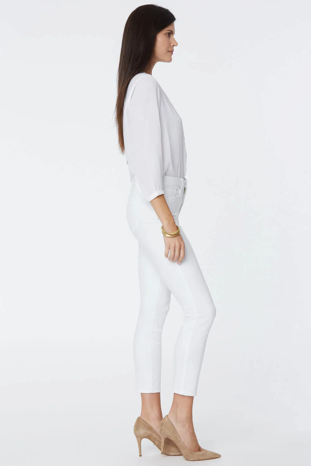 NYDJ Alina Skinny Ankle Jeans Optic White