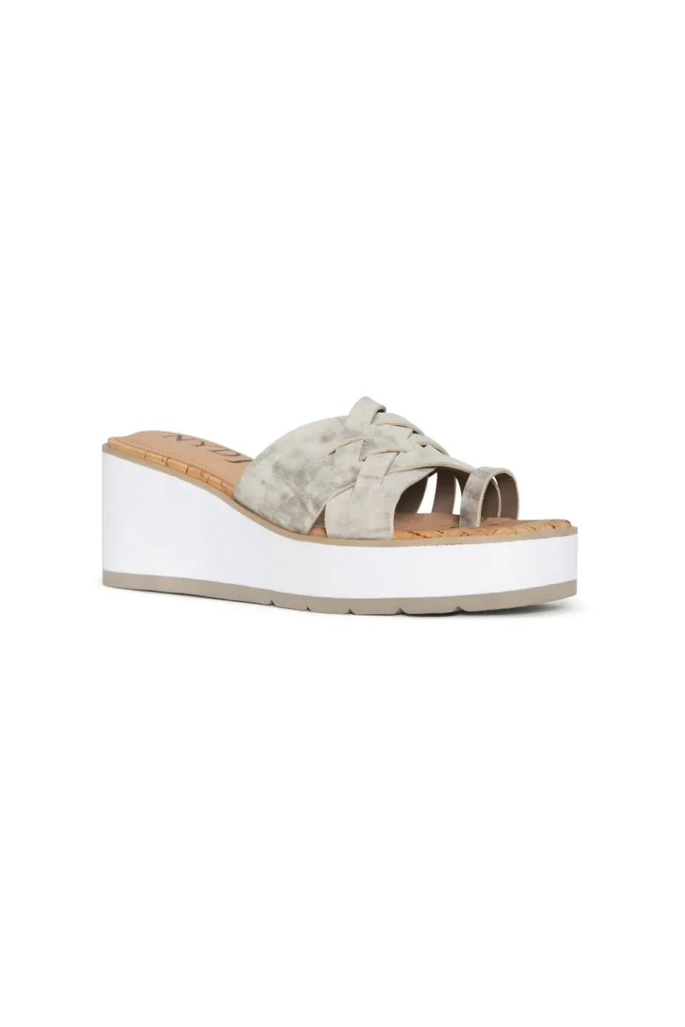 NYDJ Reesie Wedge Sandalen Pewter Metallic