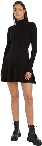 Tommy Jeans Damen Fit & Flare Kleid Skaterkleid