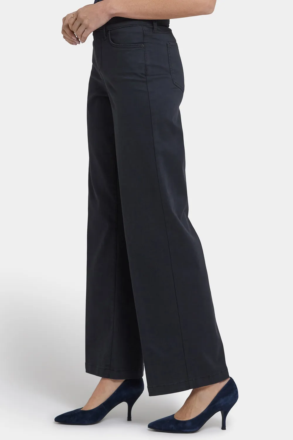 NYDJ Teresa Wide Leg Jeans Washed Black weit