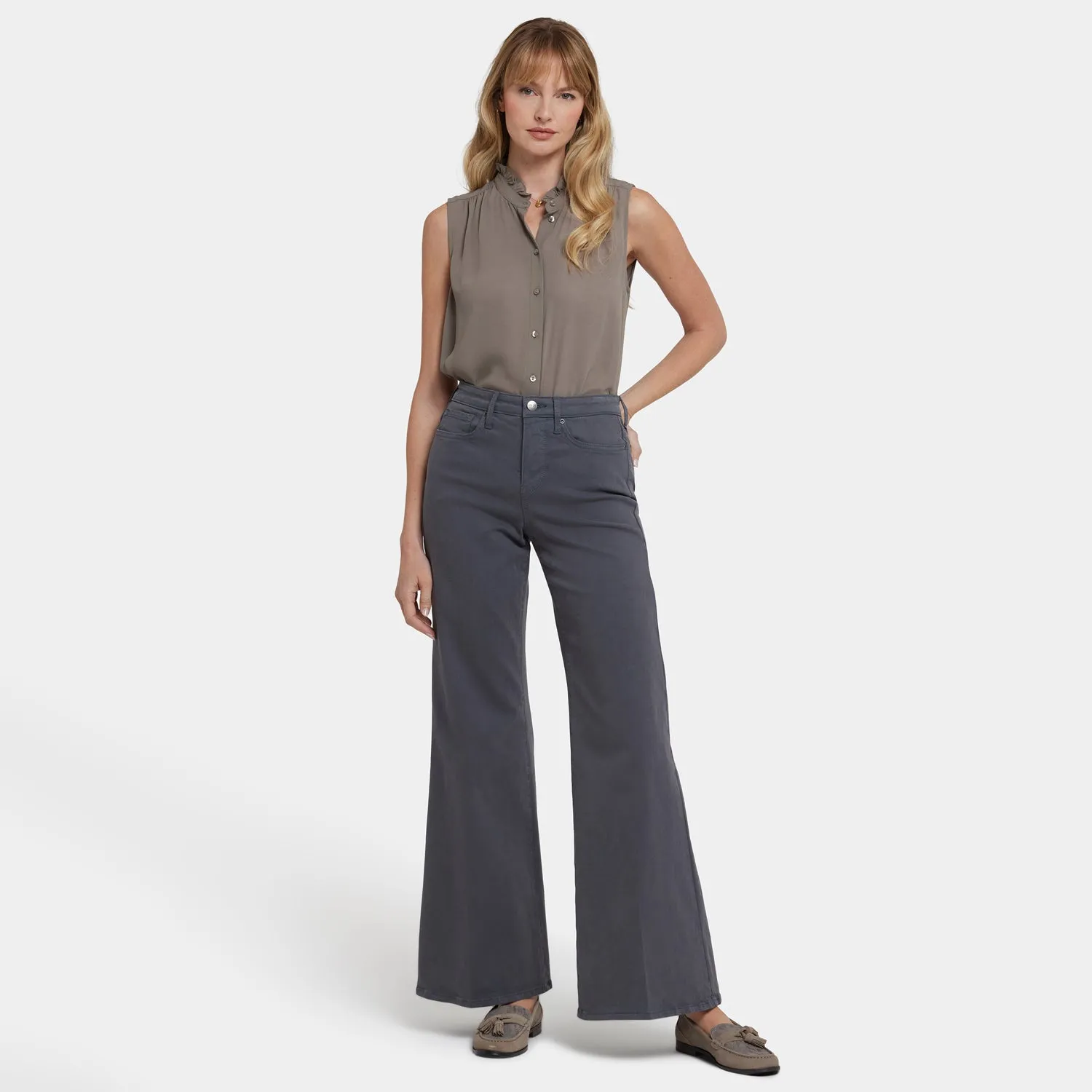 NYDJ Mia Palazzo Jeans Vintage Charcoal Weit