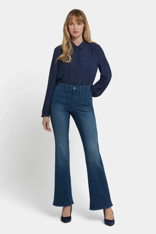 NYDJ Ava Flared Jeans Hugo Rain dunkelblau