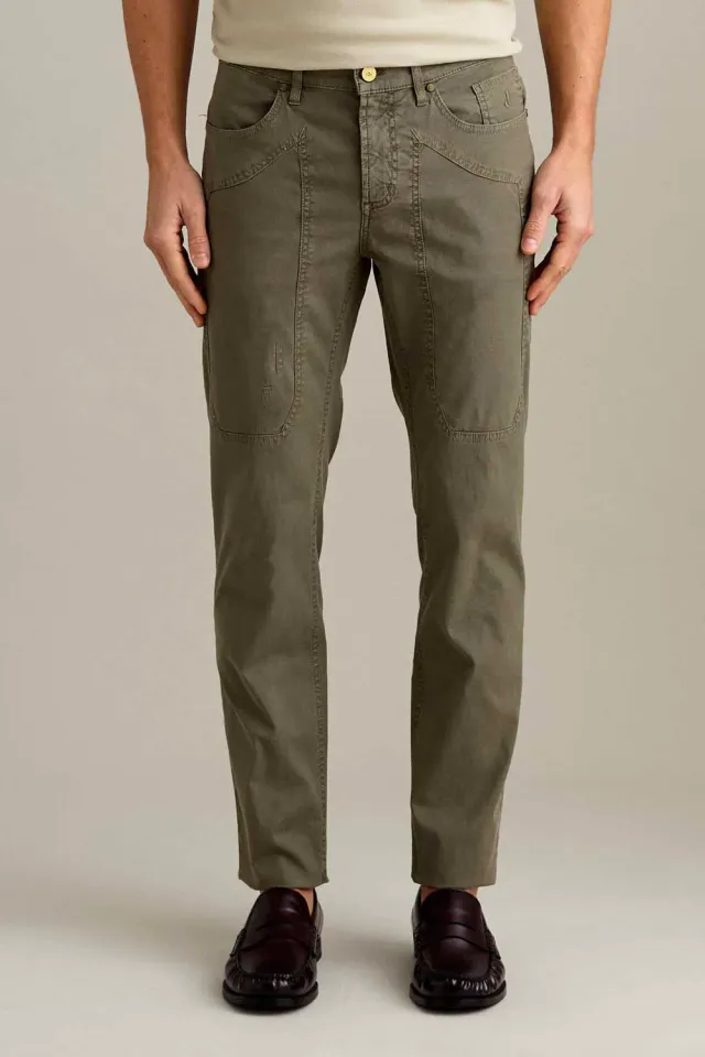 Jeckerson John Hose Slim Fit Militärgrün Pigment