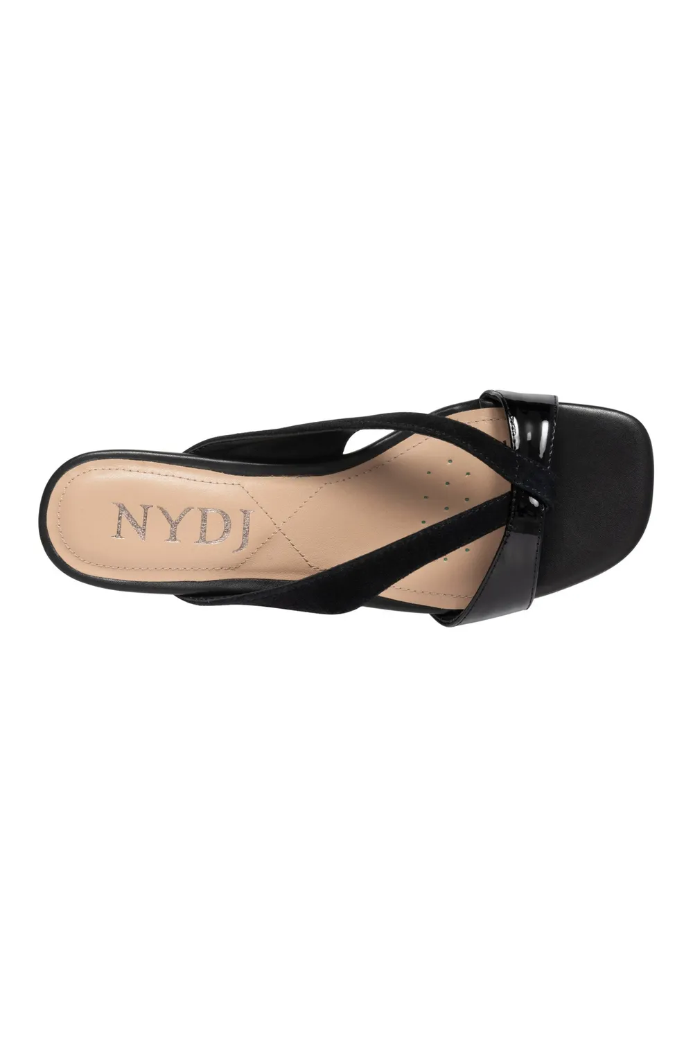 NYDJ Contessa Wedge Sandalen Schwarz Keilabsatz