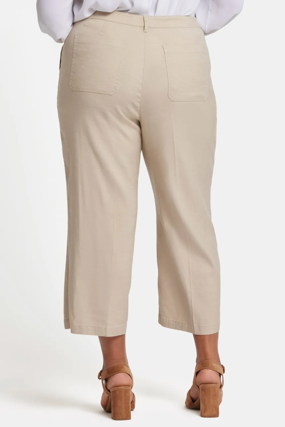 NYDJ Wide Leg Cargo Capri Hose Plus Feather