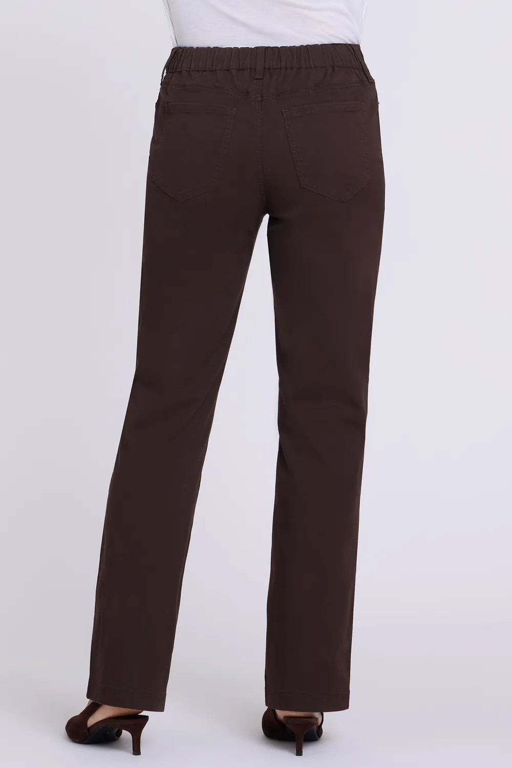 NYDJ Adjustable Marilyn Straight Hose Bitter Chocolate High Waist