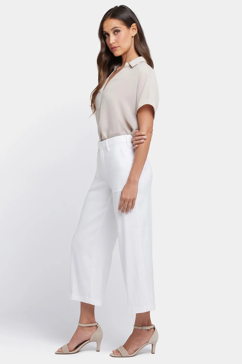 NYDJ Cargo Capri Hose Petite Optic White weit