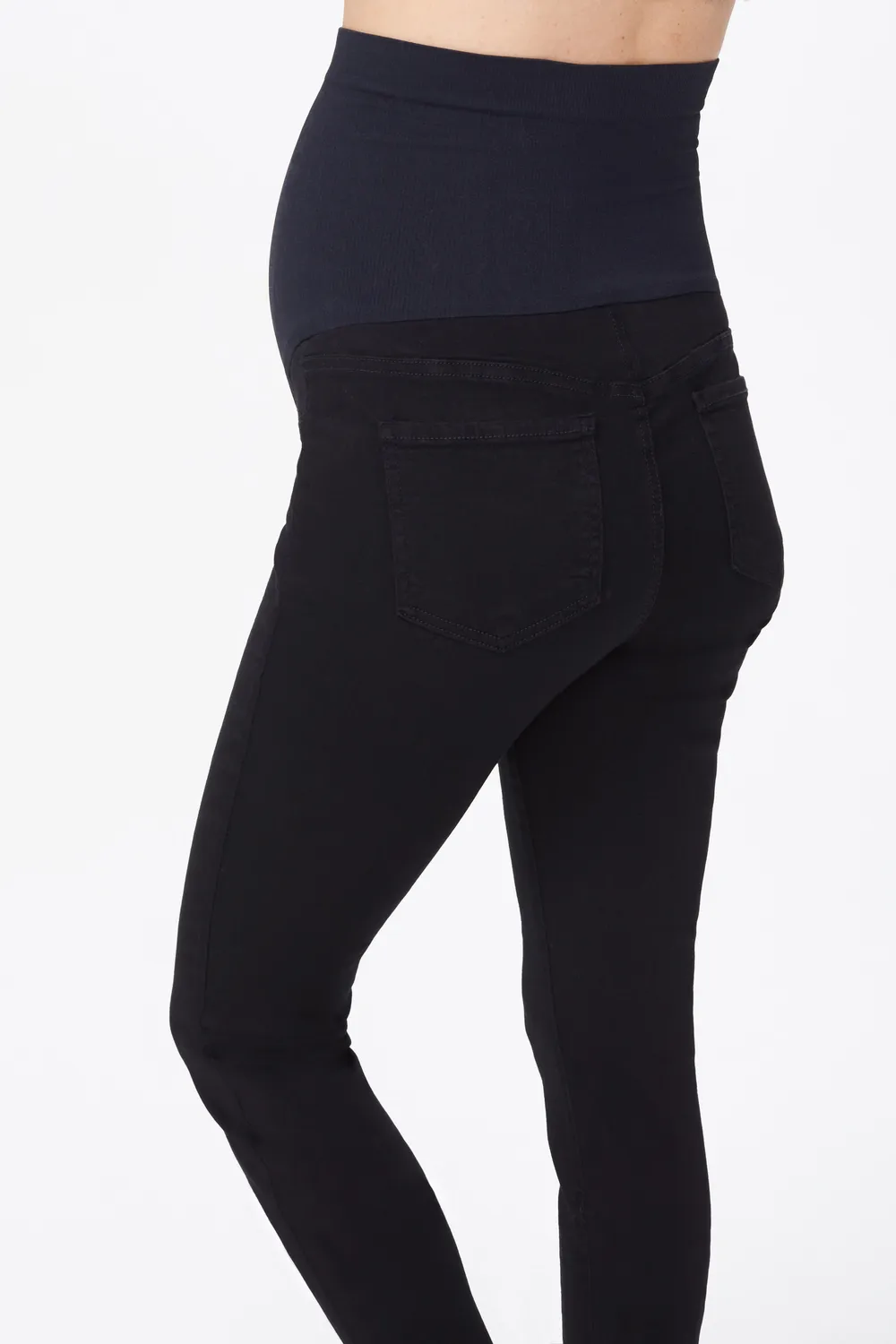 NYDJ Ami Skinny Umstandsjeans Schwarz Black