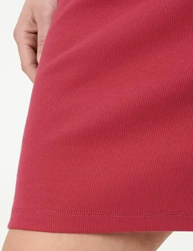 Tommy Jeans Essential Rib Bodycon Kleid Rot 1XL figurbetont