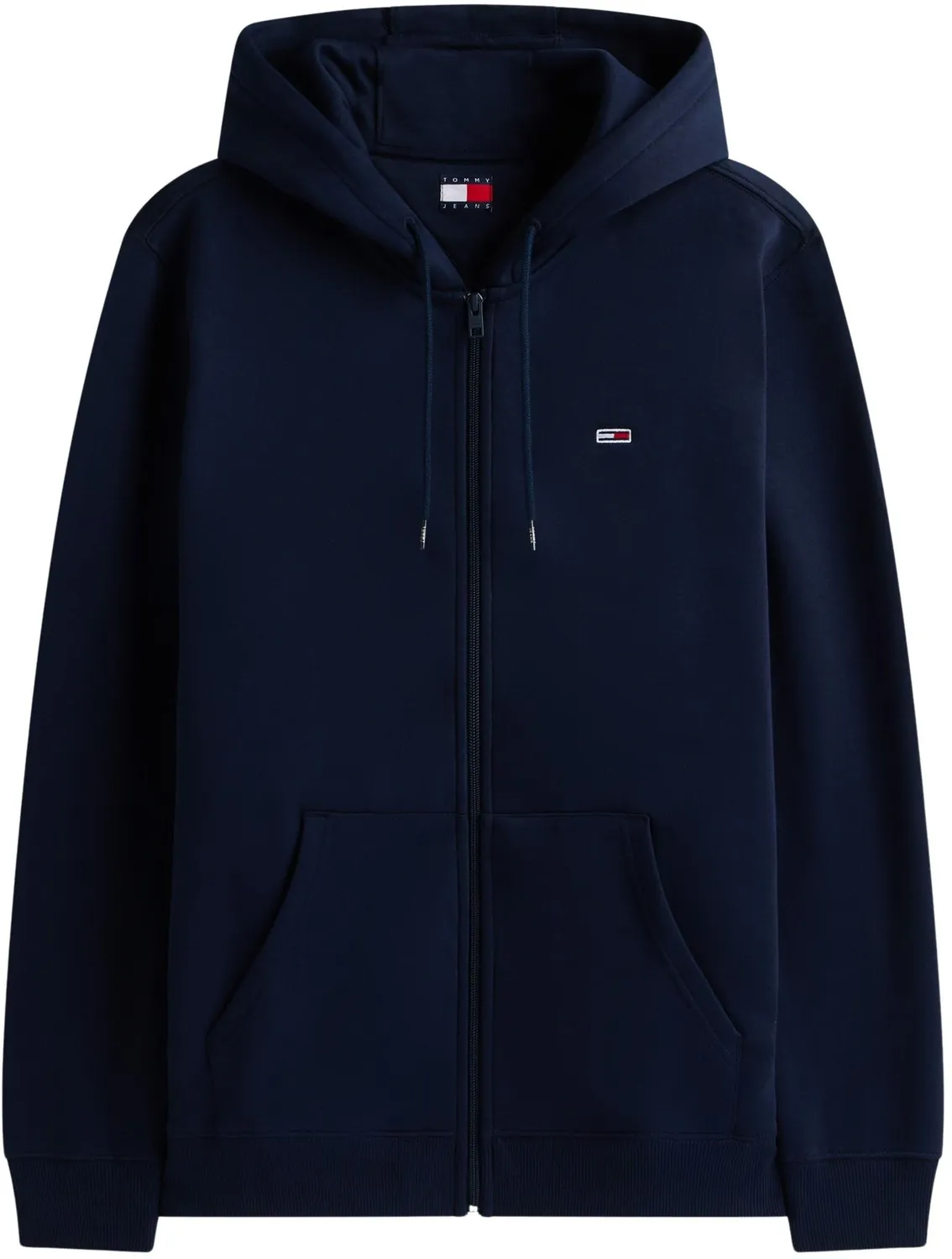 Tommy Jeans Flag Zip Thru Hoodie Herren Kapuze Schwarz