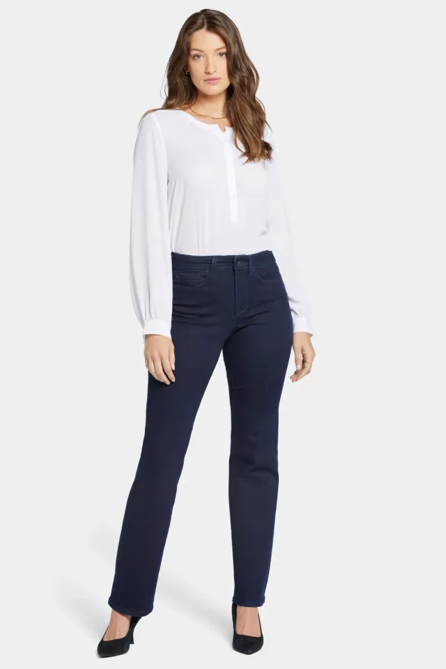 NYDJ Blake Slim Flared Jeans Rinse Petite High Rise