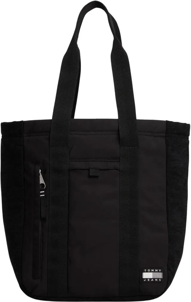 Tommy Jeans Daily Tech Tote Bag Schwarz Reiverschluss