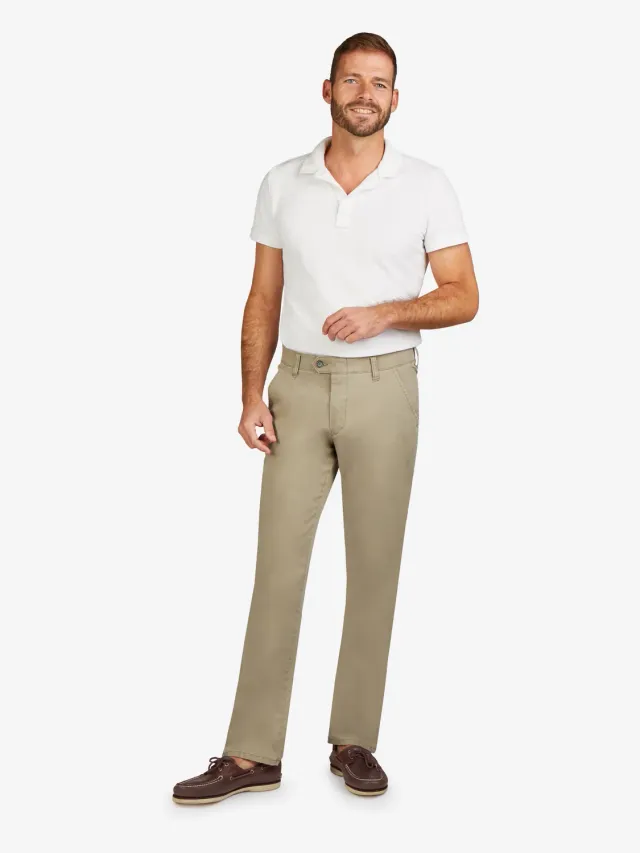 Club of Comfort Denver 7901 Chino Hose grau-beige Stretch
