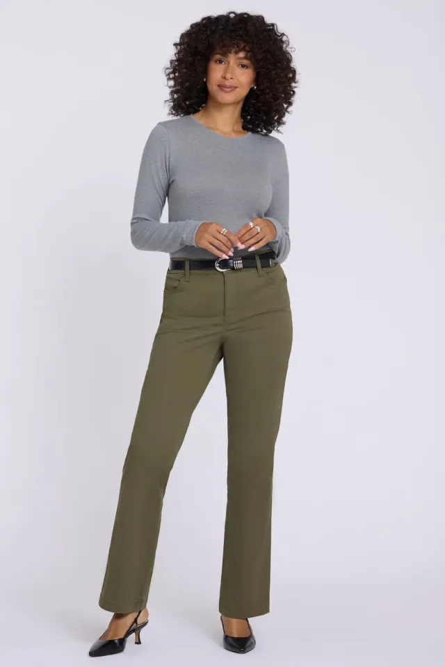 NYDJ Marilyn Straight Hose Bay Leaf Stretch-Twill