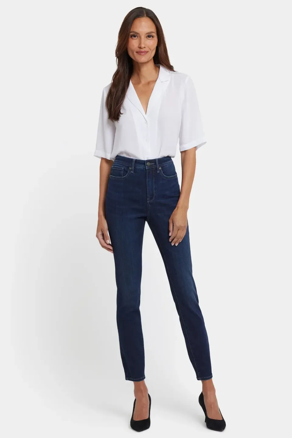 NYDJ Ami Skinny Jeans Ink Skyline High-Rise dunkelblau