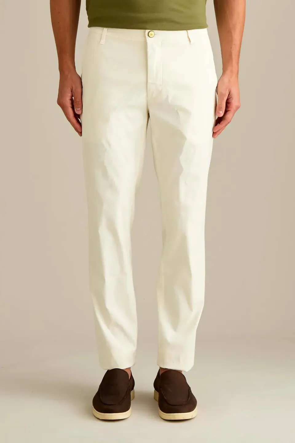 Jeckerson Jack Chino Slim Fit Weiß Pigmentfärbung