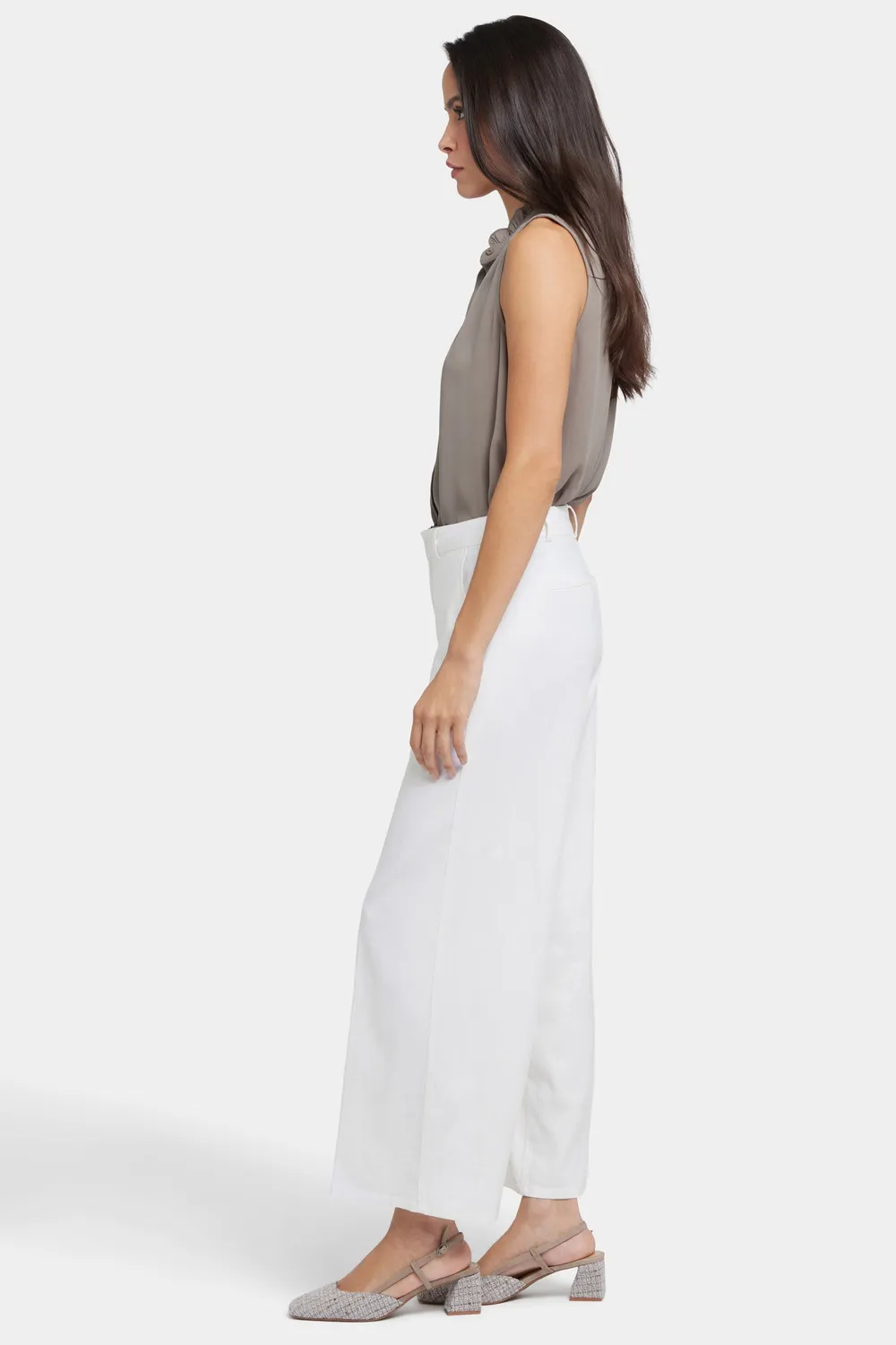 NYDJ Morgan Trouser Stoffhose Weiß Leinen
