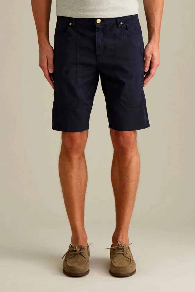 Jeckerson Jayden Bermuda Slim Fit dunkelblau Wabe