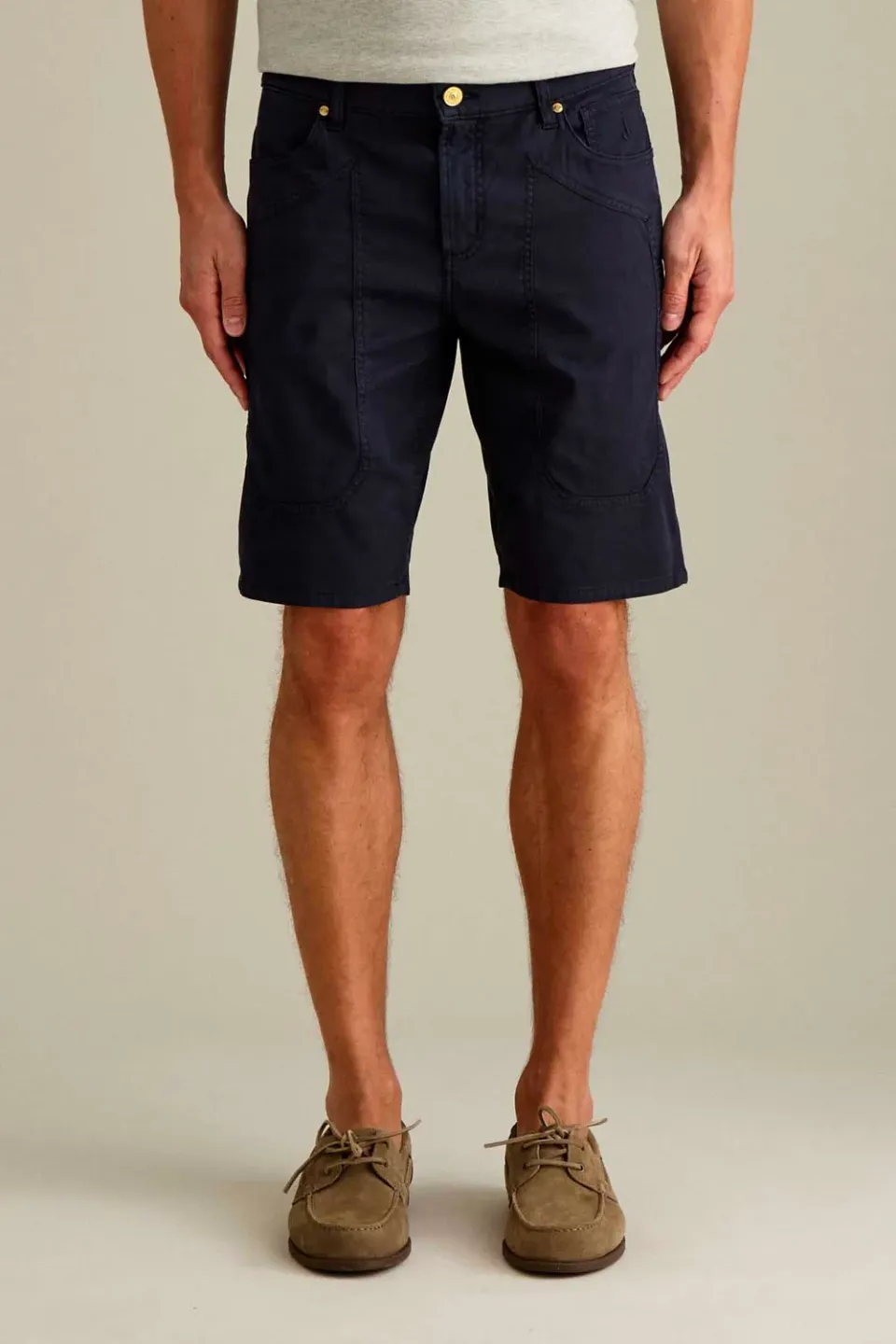 Jeckerson Jayden Bermuda Slim Fit dunkelblau Wabe