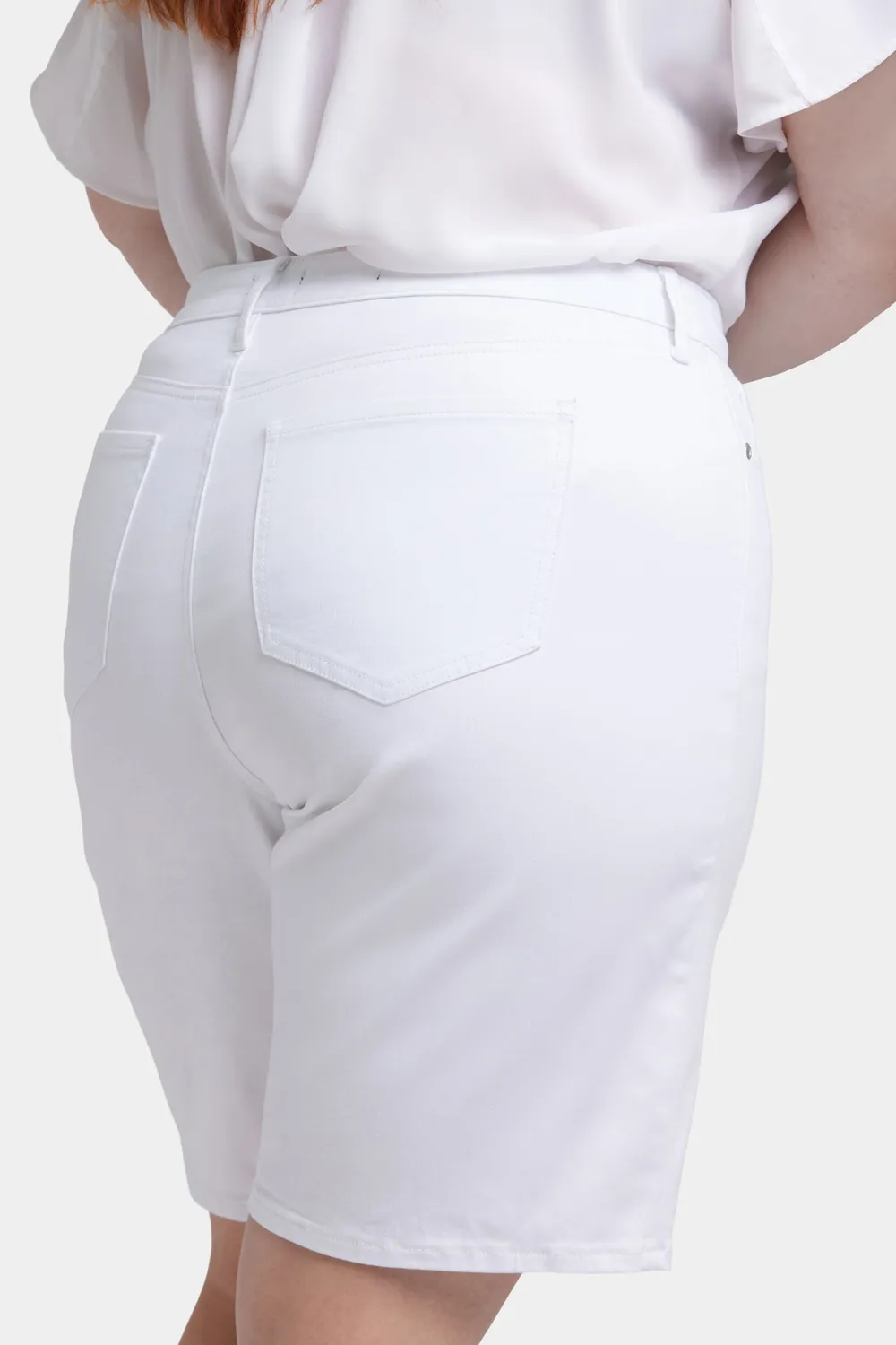 NYDJ Lilly Denim Shorts Plus Optic White