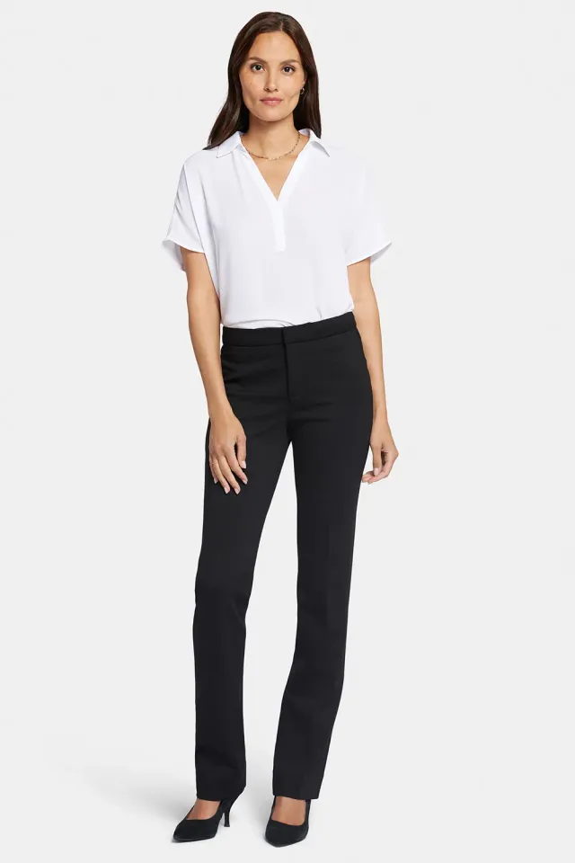 NYDJ Slim Trouser Stoffhose Schwarz Petite schmal