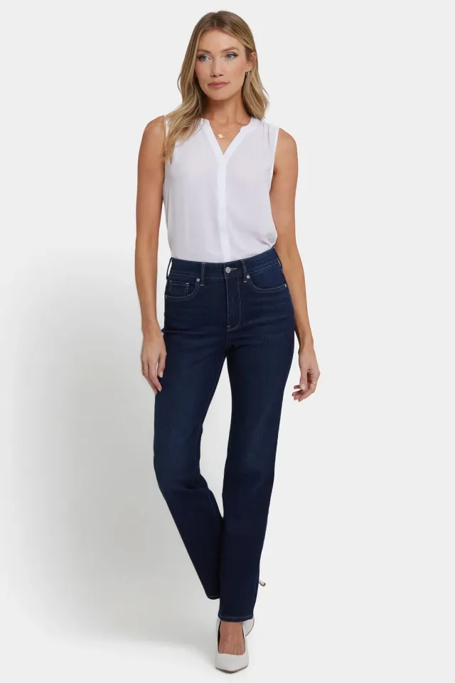 NYDJ Marilyn Straight Jeans Tall Midnight Breeze dunkelblau
