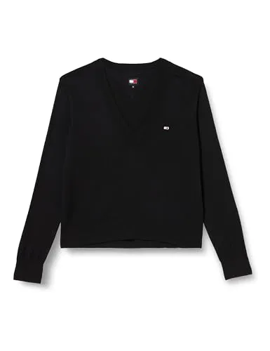 Tommy Jeans Damen Pullover 6XL Schwarz Übergröße