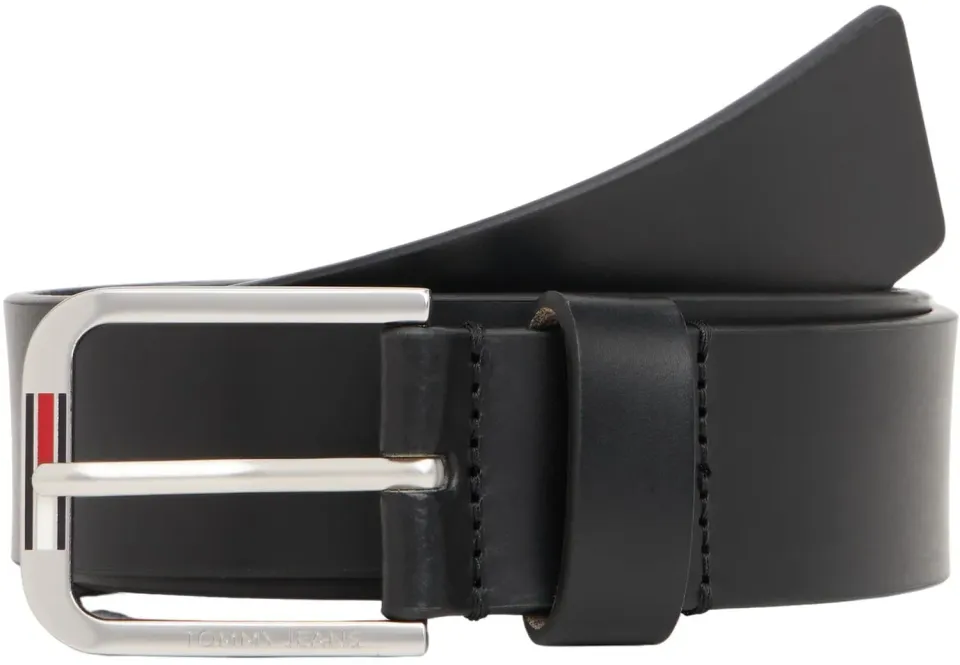 Tommy Jeans Austin Gürtel Herren Leder 105 Schwarz