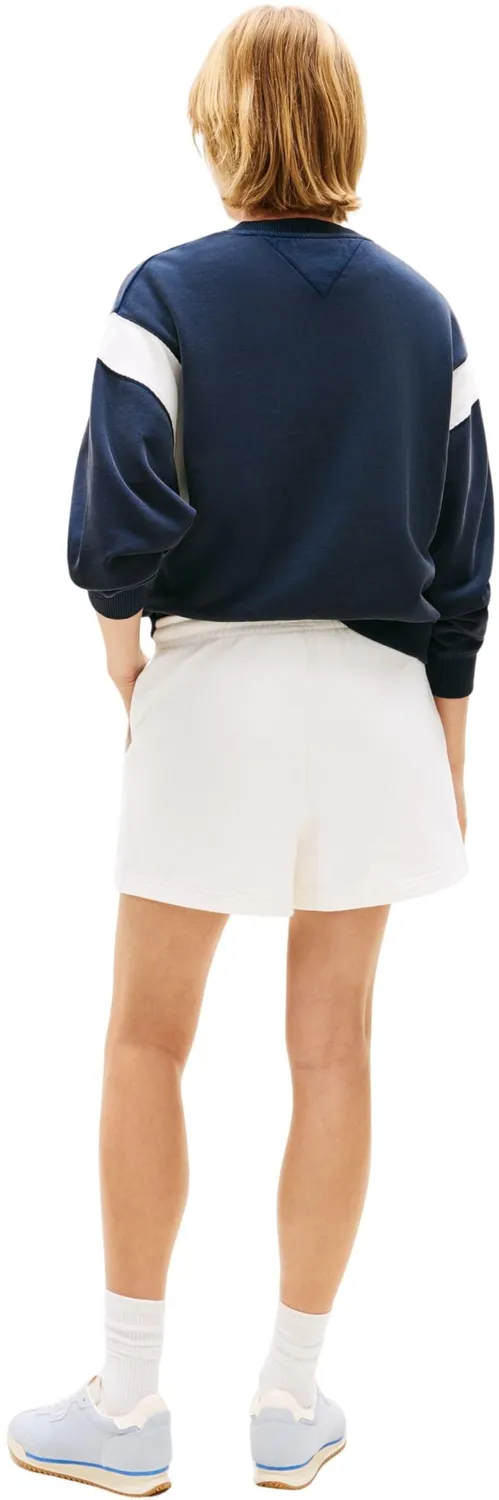Tommy Jeans Sweatshorts Damen Shorts Schwarz Baumwolle