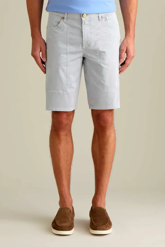 Jeckerson Jayden Bermuda Zementgrau Slim Fit Patch