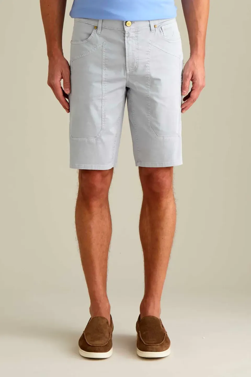 Jeckerson Jayden Bermuda Zementgrau Slim Fit Patch