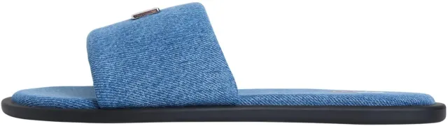 Tommy Jeans Padded Denim Slide Pantoletten 38 Blau