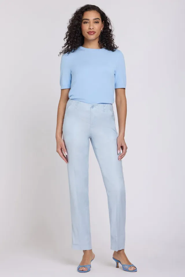 NYDJ Marilyn Straight Hose Blue Clover Leinen
