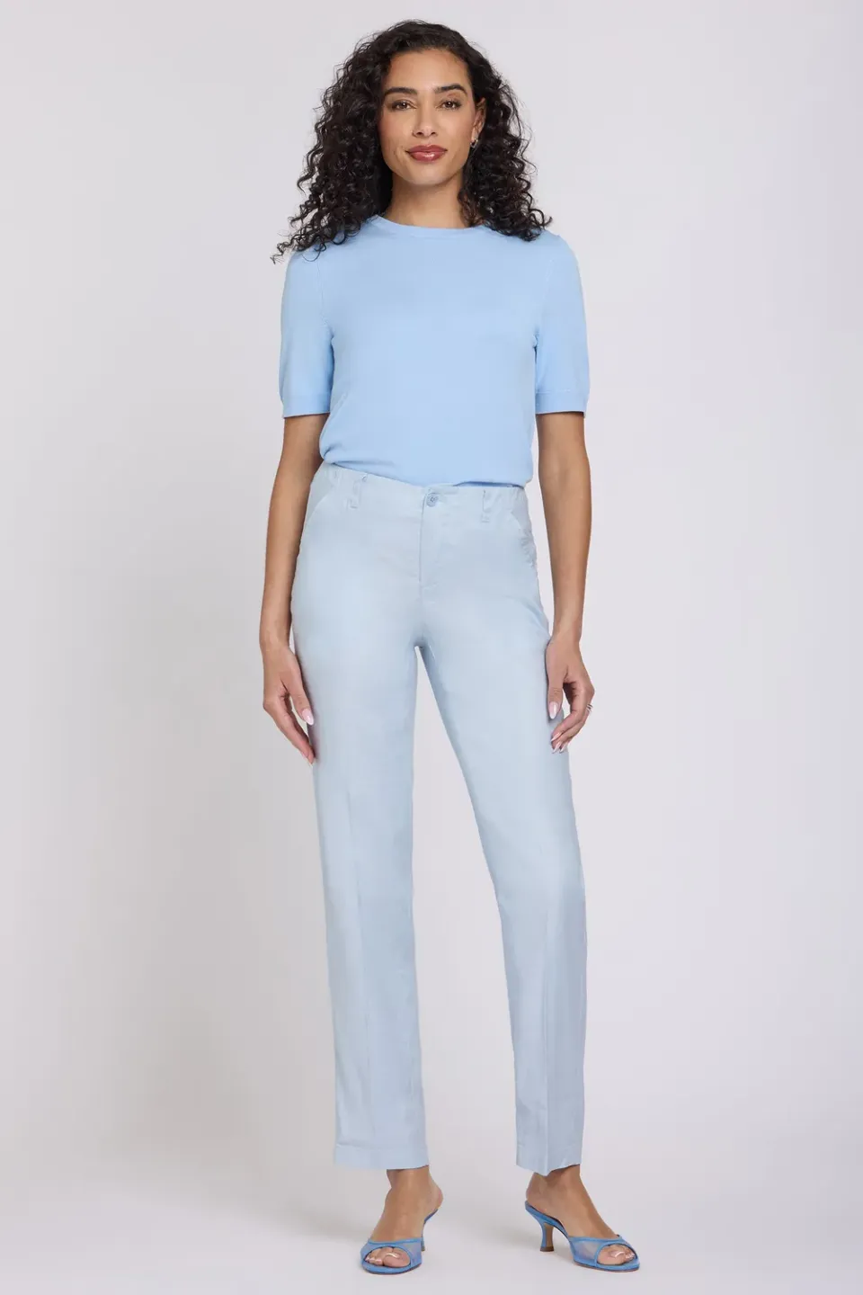 NYDJ Marilyn Straight Hose Blue Clover Leinen