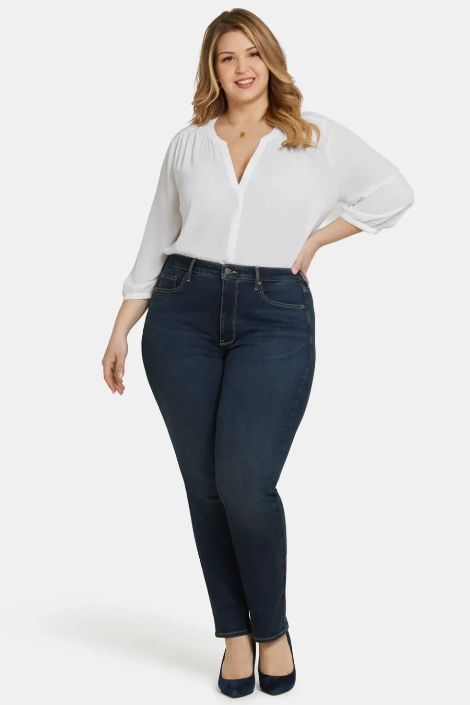 NYDJ Sheri Slim Jeans Plus Size Presley High Rise