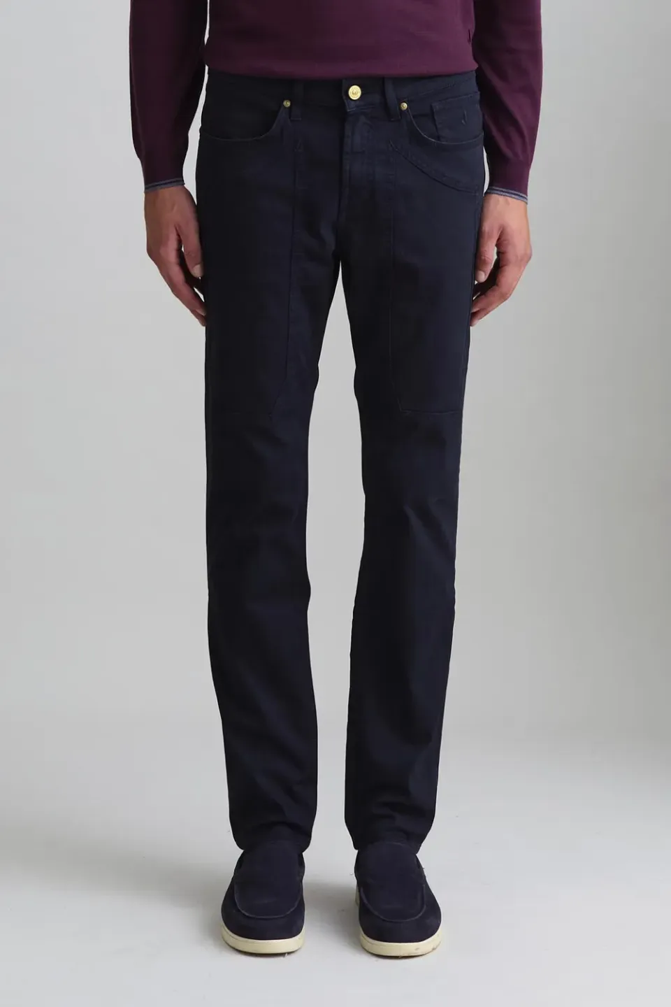 Jeckerson John Slim Fit Herrenhose dunkelblau Gabardine