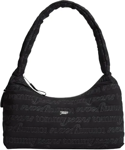 Tommy Jeans Icon Nylon Crossbody Umhängetasche schwarz