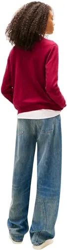 Tommy Jeans Essential Crew Pullover Rot 1XL Baumwolle