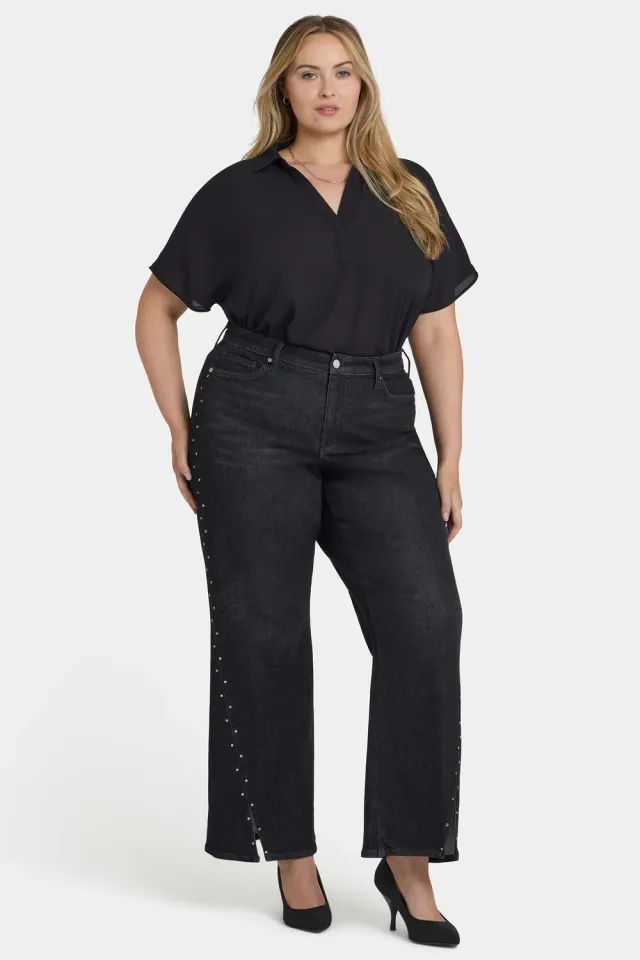 NYDJ Teresa Wide Leg Plus Jeans French Nightfall